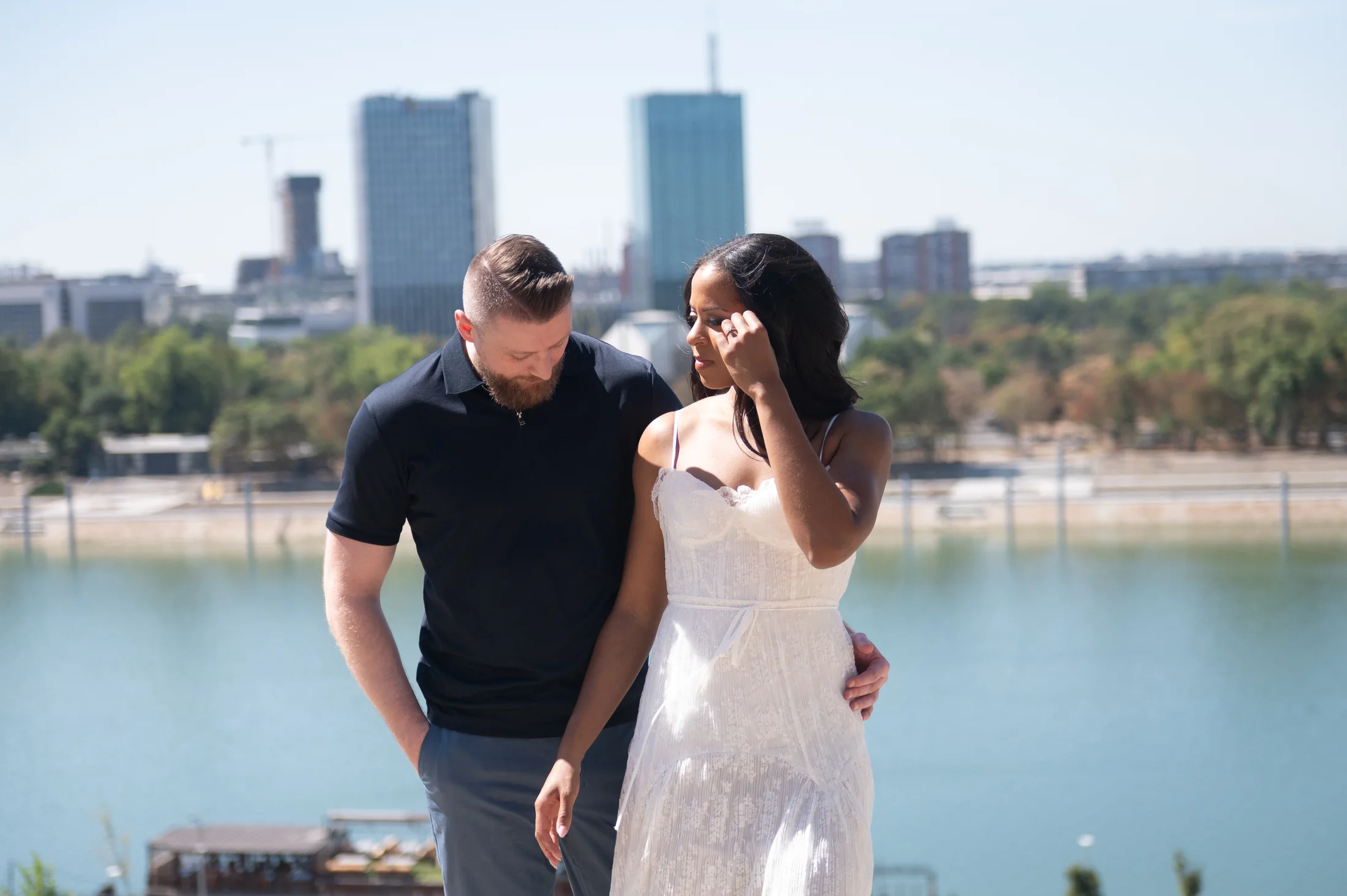 A moment together by the water